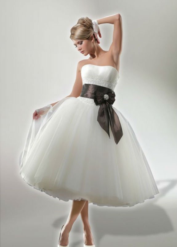 Organza dress with Crystal wedding dress sashes