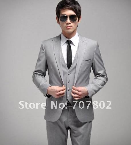 Grey 3 Piece Suit Slim Fit