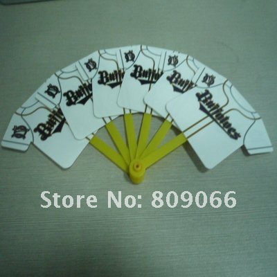 black 7pcs promotion PP promotional fold fan black 7pcs promotion PP promotional fold fan