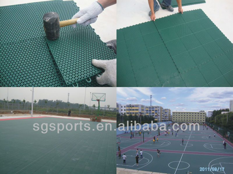 Professinalの製造抗- スリップポータブルモジュラー連動優れた品質で使用されるバスケットボールの床問屋・仕入れ・卸・卸売り