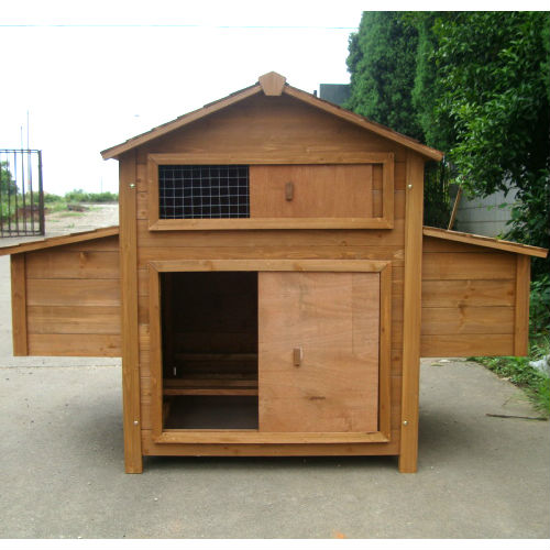 Large Wood Chicken Coop Nest Box Rabbit Hutch Backyard Poultry Cage ...