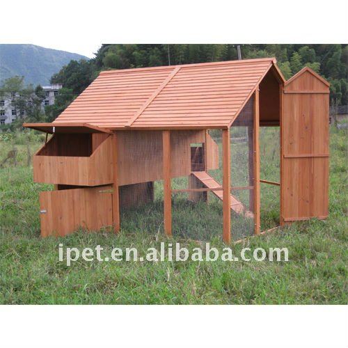 9FT Large Wooden Outdoor Chicken Coop with Big Run