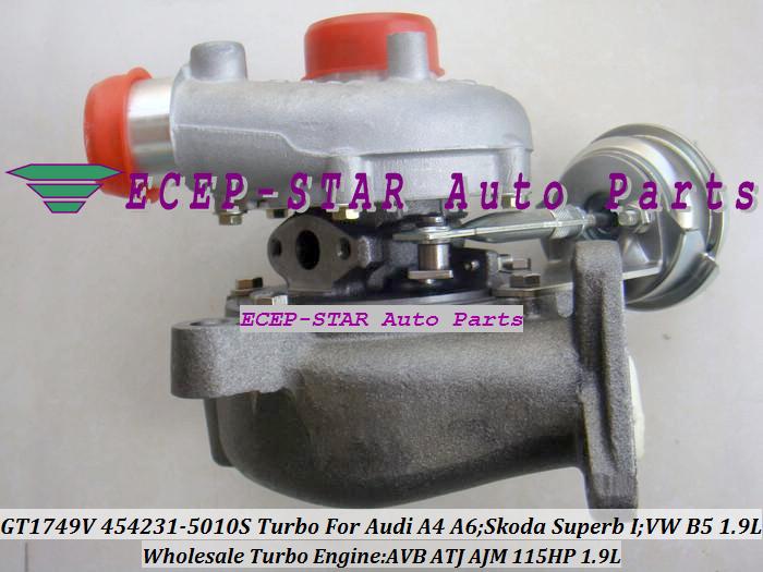 GT1749V 454231 454231-5010S Turbocharger For Audi A4 A6 Skoda Superb I Volkswagen B5 AVB ATJ AJM 101HP 115HP 1.9L (4)