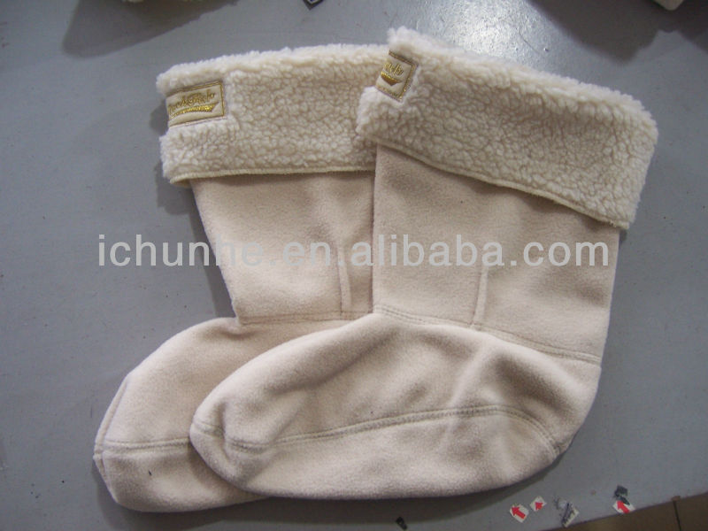 メンズ高品質の冬暖かい柔らかいフリースブートライナー・靴下工場仕入れ・メーカー・工場