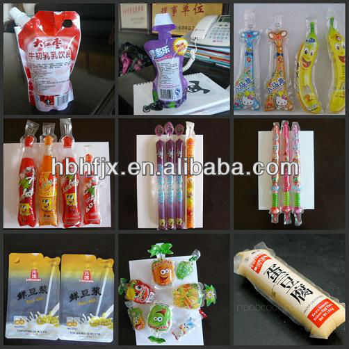 Coconut Water/ Coconut drink in plastic special shape preformed bag/sachet filling and sealing machine
