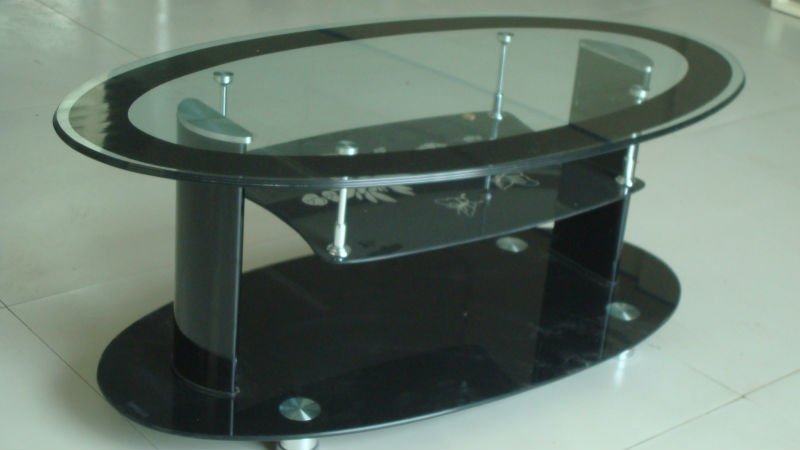 Temepered glas couchtisch oval/glas esstisch kaffeetisch produkt ...