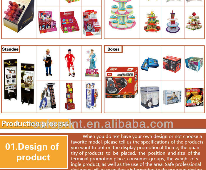 Custom in store 4 tier POP corrugated cardboard lollipop cake pop display stand