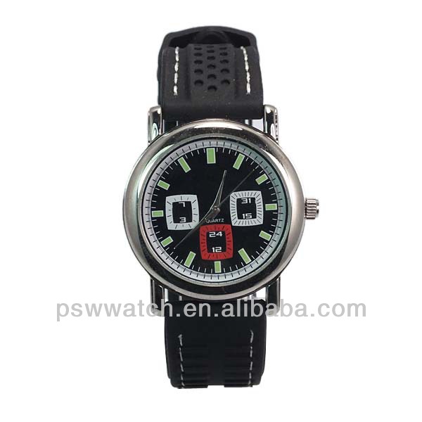 2014 new silicone bracelet alloy wrist watch