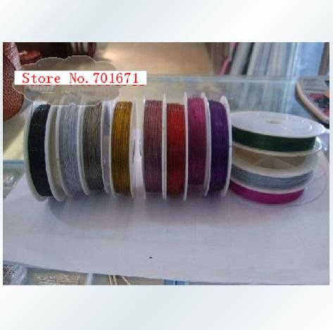 Hot Sale! Mix Colored Stainless Steel Wire, Beading Wire, Nyllon Coated Stainless Steel Wire, Jewelry Findings Cord / Wire.m006