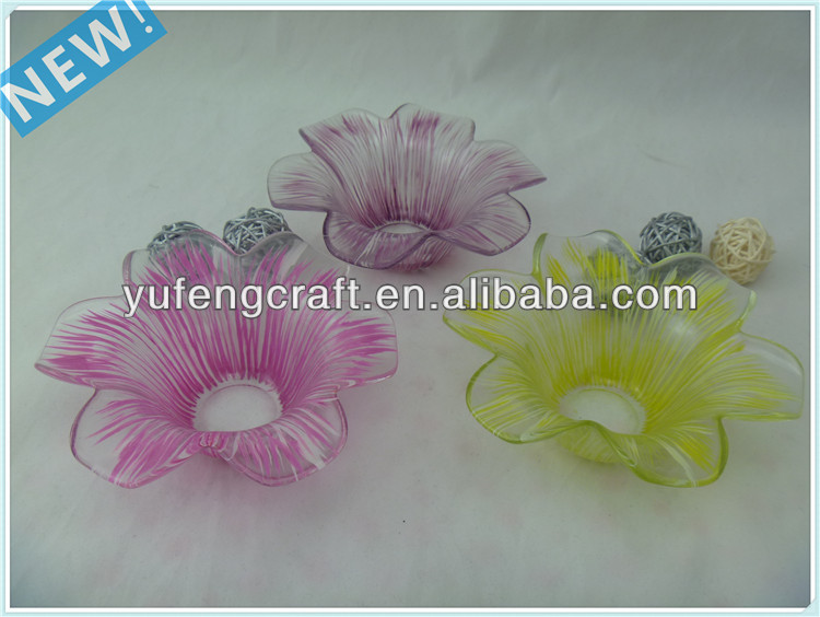 Clear glass tealight candelabros linternas de material reciclado ...