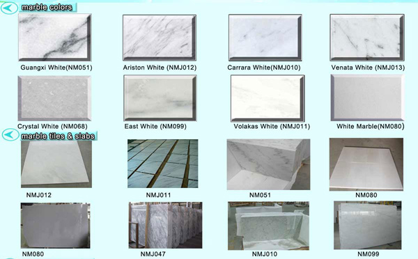 Polishing Italian Carrara big white flower marble stone thin tiles