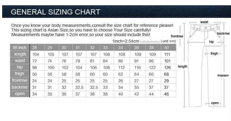 Sizing Chart For Men Jeans Size Chart For Men Jeans
