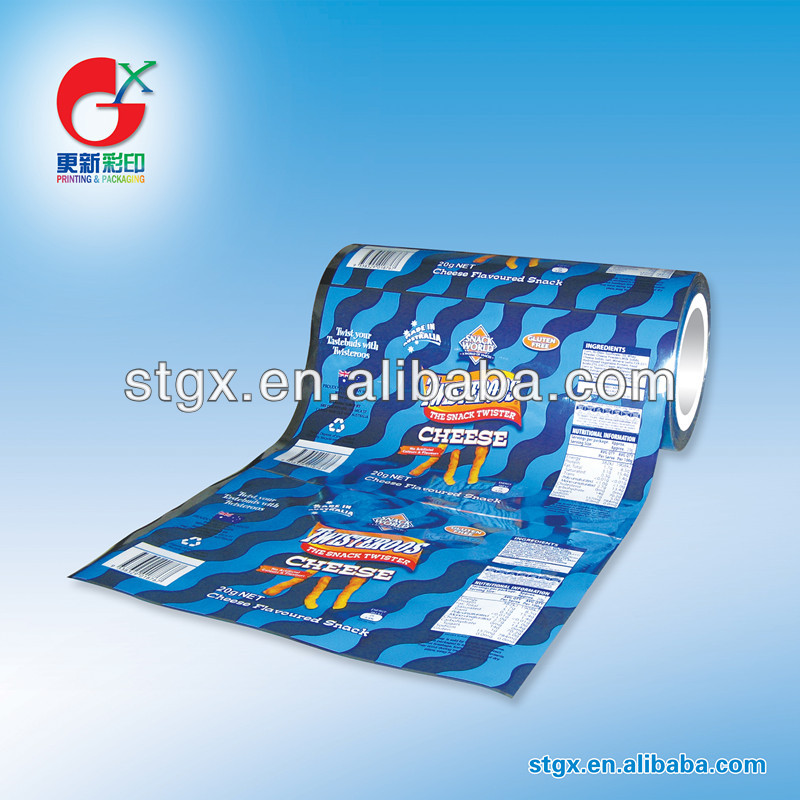 Printed wrapper for candy bar plastic packaging film for chocolate packing(QS)
