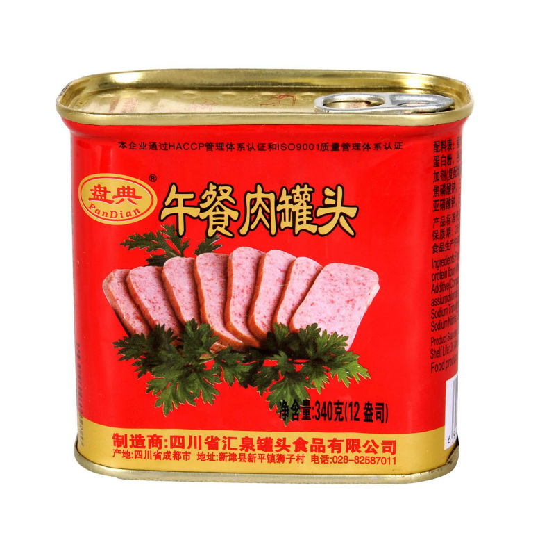 340g Canned Beef Luncheon Meat,Good taste canned luncheon meat