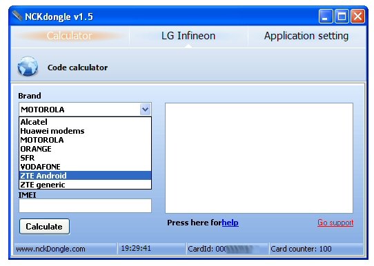 The Zte Nck Code Calculator Software From Here