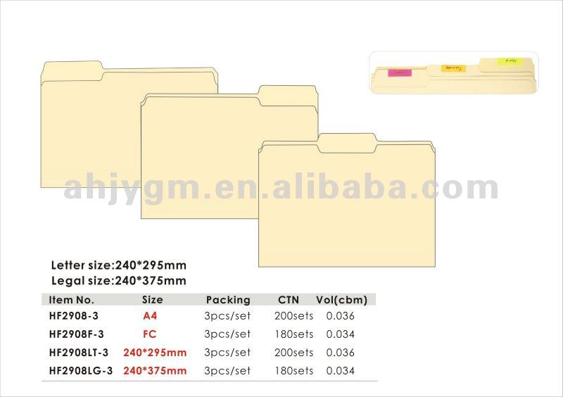 A4/fc/letter Size/legal Size Manila Paper File Folder Buy Manila