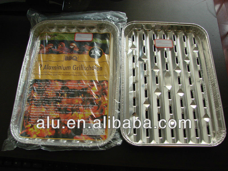 disposable aluminum foil bbq tray, barbeque grilling trays,China