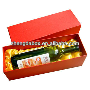 Hot!!! Customized Made-in-China Red Wine Silk Paper Gift Box(ZDW13-E038)