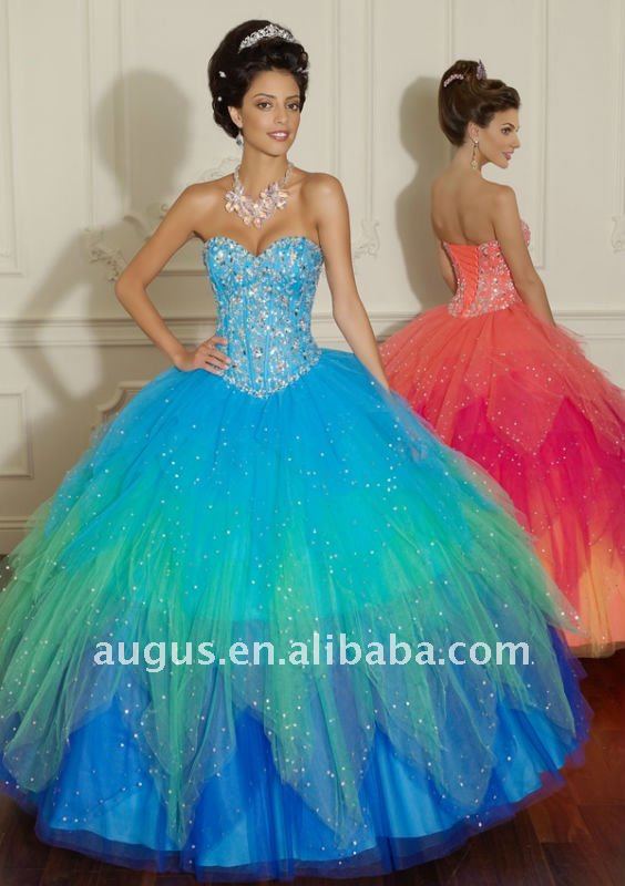 Rainbow Quinceanera Dresses