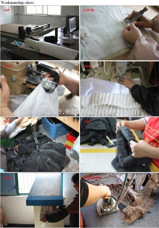 2014女性のファッションニットレックスラビットファーショール仕入れ・メーカー・工場