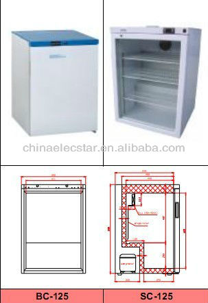 小さなカウンター150l36とワクチンや薬局の冷蔵庫を備えたシングルドア、 多い/低温アラーム問屋・仕入れ・卸・卸売り