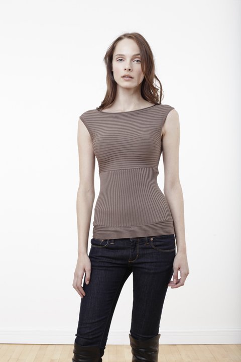 Boat Neck Slim Fit Knit Top Boat Neck Slim Fit Knit Top