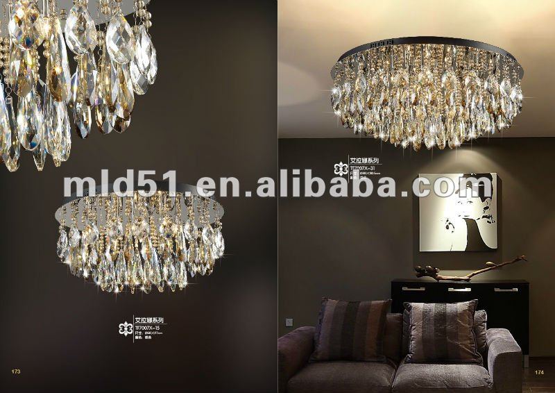 Modern Aluminium crystal Round low-voltage Ceiling lights