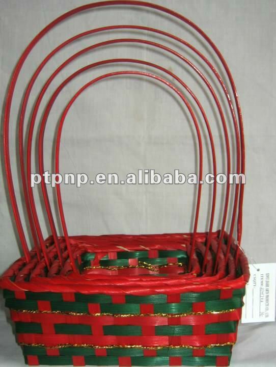2012熱い販売のクリスマスのタケのバスケット問屋・仕入れ・卸・卸売り