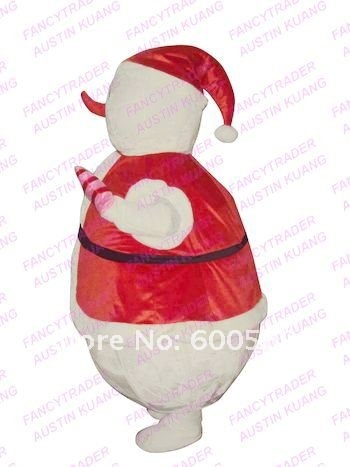 Premium Snowman Mascot Costume Christmas Costume Yeti Mascot Costume Santa Claus Fancy Dress Free Shipping  FT30128....JPG