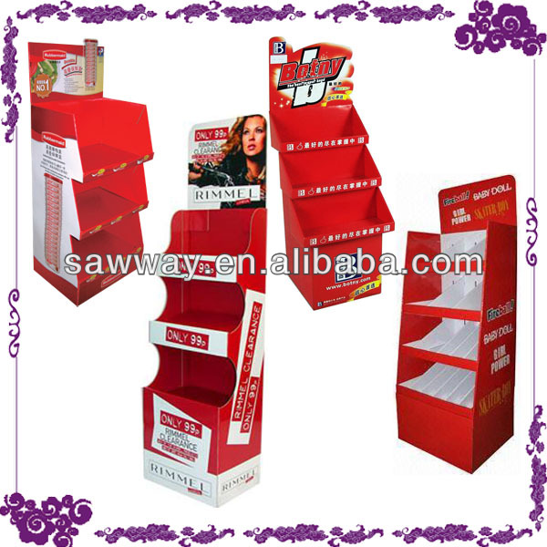 Cardboard Chewing Gum Corrugated Display Stand Paper Chewing Gum Display