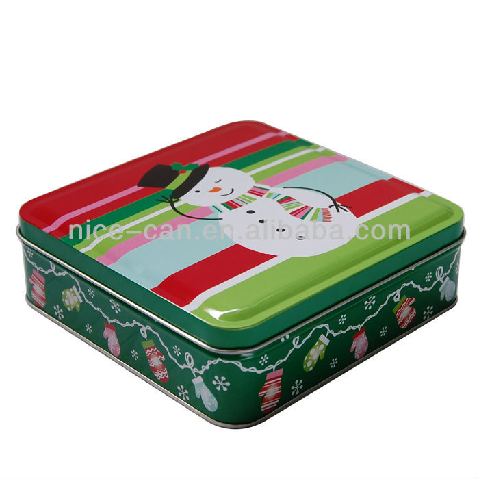 rectangular chocolate candy bar tin box
