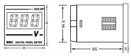 48mmx48mmdhc8pサイズのデジタル電圧計問屋・仕入れ・卸・卸売り