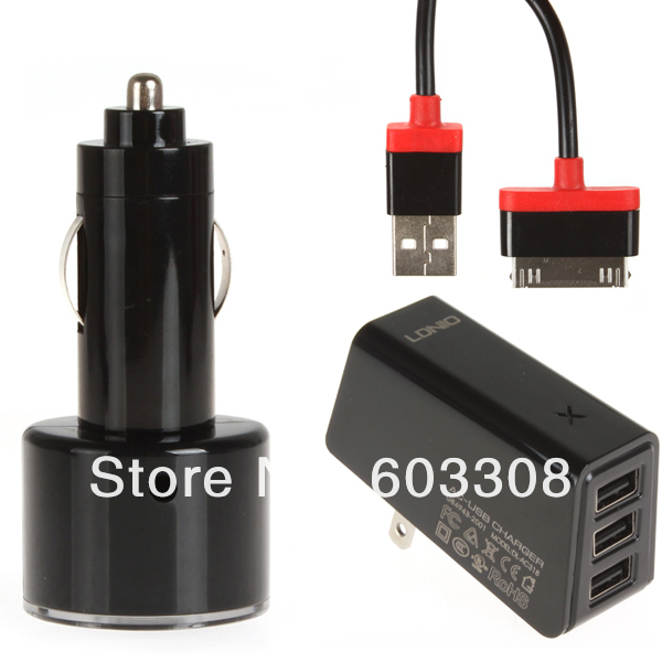 Купить ldnio 10.5w 2.1A 3-в-1 Автомобильное зарядное устройство с usb ...
