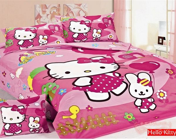Aliexpress.com : Buy High quality pink hello kitty queen size ...