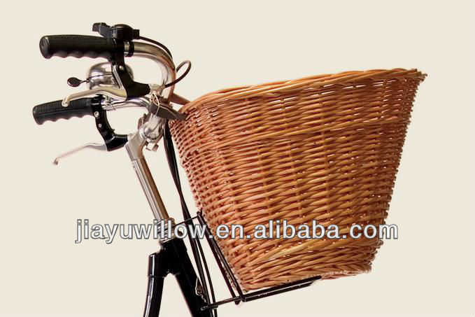 手作りの安い蓋付自転車のバスケット籐問屋・仕入れ・卸・卸売り