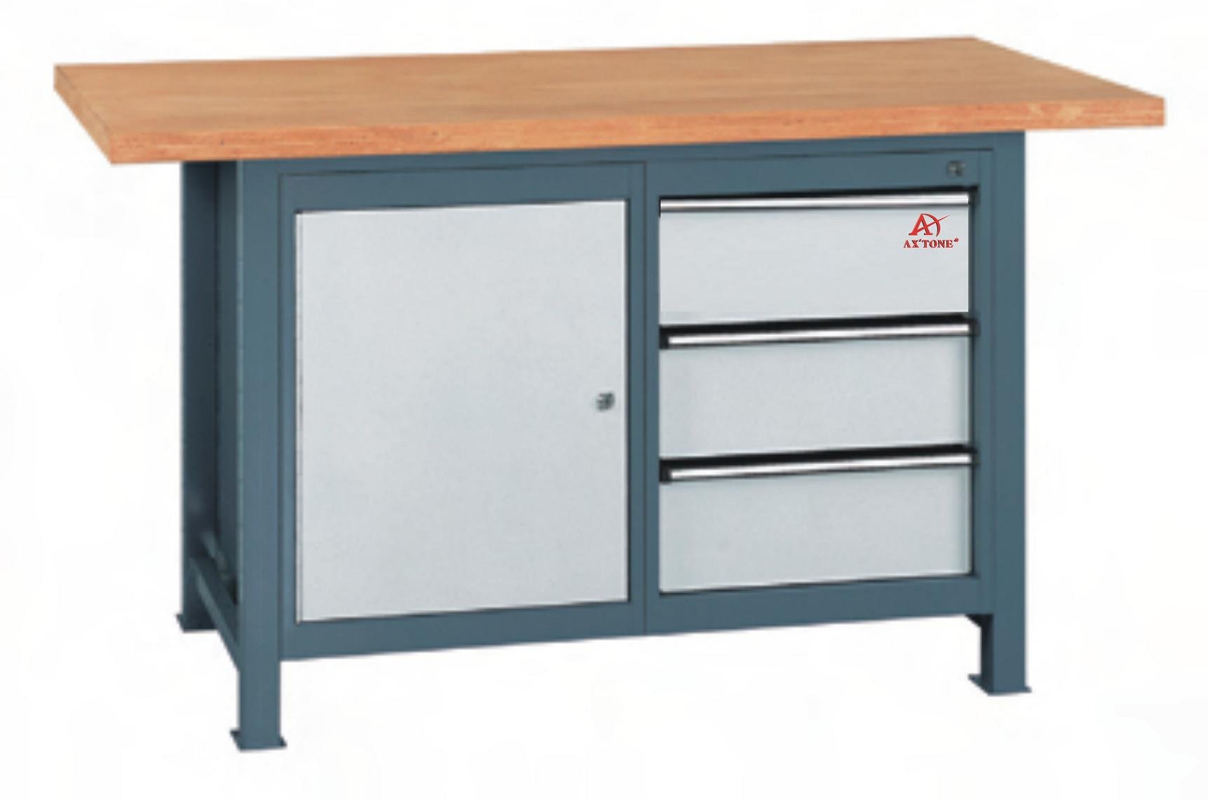 Cold Rolled Steel Garage use Workbench with Wood Top AX-3322