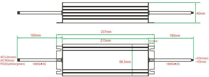 Pfc0.95/IP67 EMC LVD 150W 4200ma LED street light driver high efficiency 90%