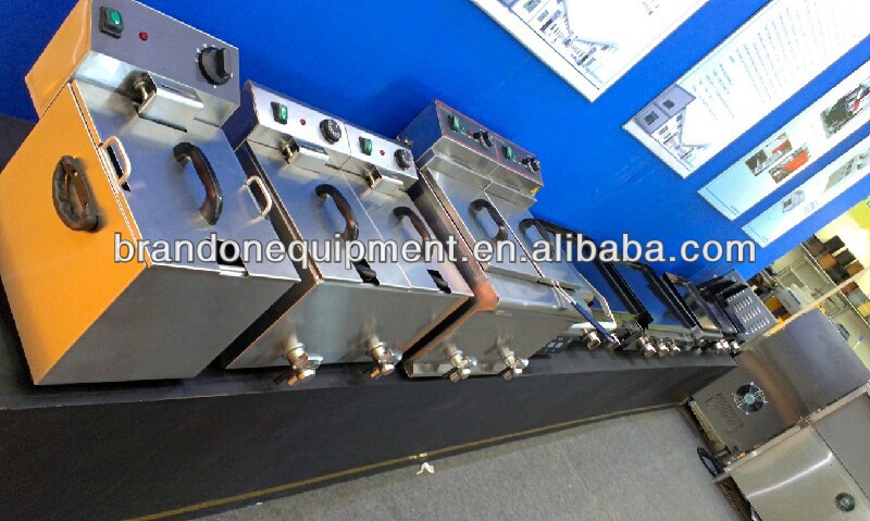 Electrical Counter Top Fryer with drain valve for chips potato and Chiken(Counter top, CE approved)