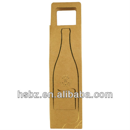Modern design red wine paper box with handle