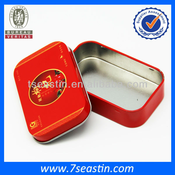 small set tin box for chewing gum & mint
