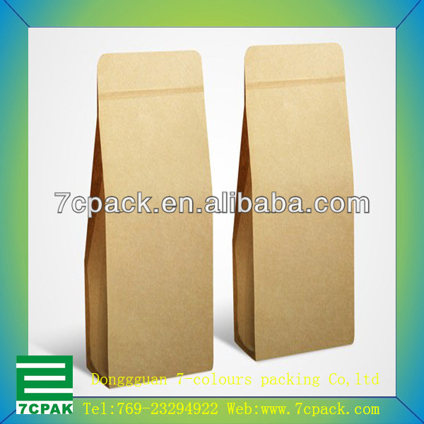 kraft paper tea bag/fast food kraft paper bag/kraft paper bag for snacks