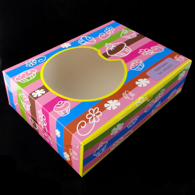 Customized Paper Cupcake Box (1 to 24cups)