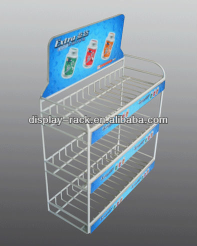 2013 metal spray Extra chewing gum display stand HSX- DR0603