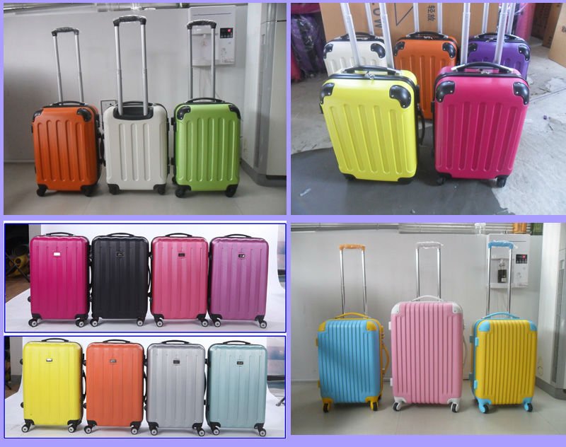 chinese new style abs pc printing hard travel trolley luggage bag