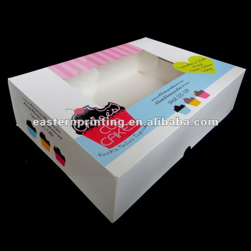 Customized Paper Cupcake Box (1 to 24cups)