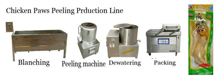 high capacity automatic chicken feet peeling machine/chicken pawl peeling machine