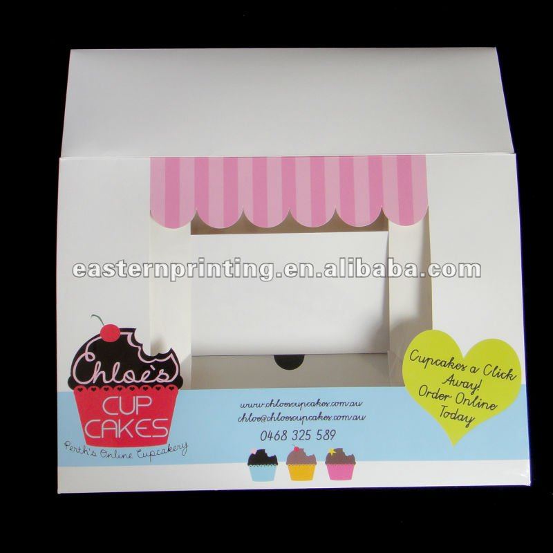 Customized Paper Cupcake Box (1 to 24cups)
