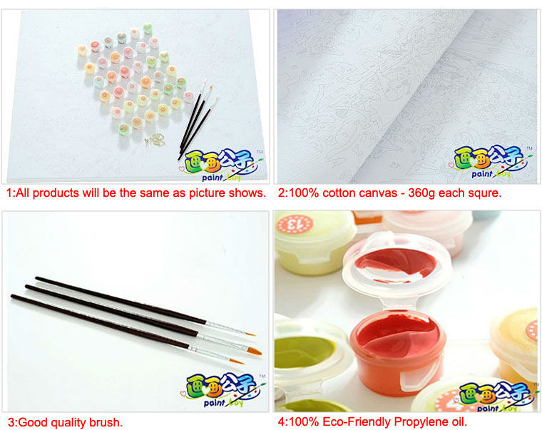 painting with numbers flower painting - EN71-3 - ASTMD-4236 acrylic paint - G066