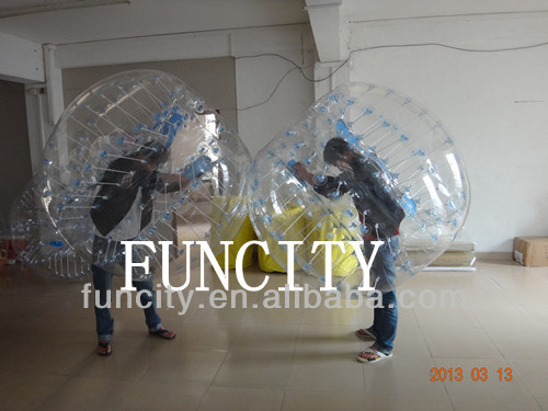 high quality TPU/PVC 1.2m/1.5m/1.8m football bubble ball