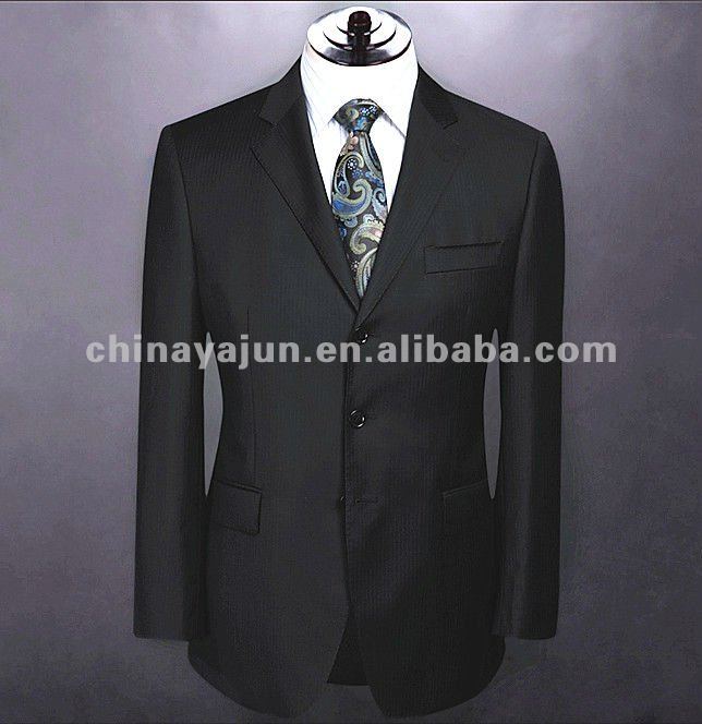 黒トレンディなファッションの男性用スーツフォーマルスーツ2014年最新のスタイルファッションフォーマルスーツoemサービス問屋・仕入れ・卸・卸売り